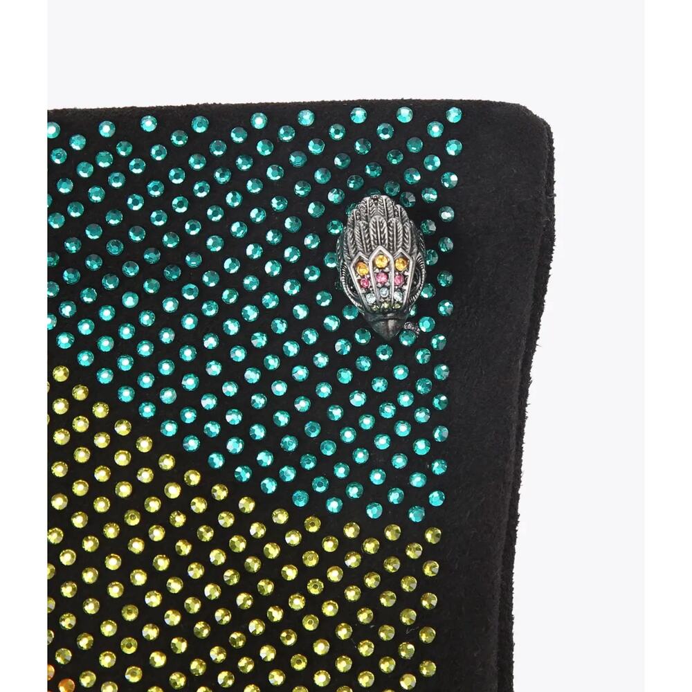 Kurt Geiger Rainbow/Black Kensington Crystal Leather Tech Glove - Picture 4 of 6